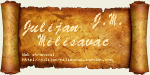 Julijan Milisavac vizit kartica